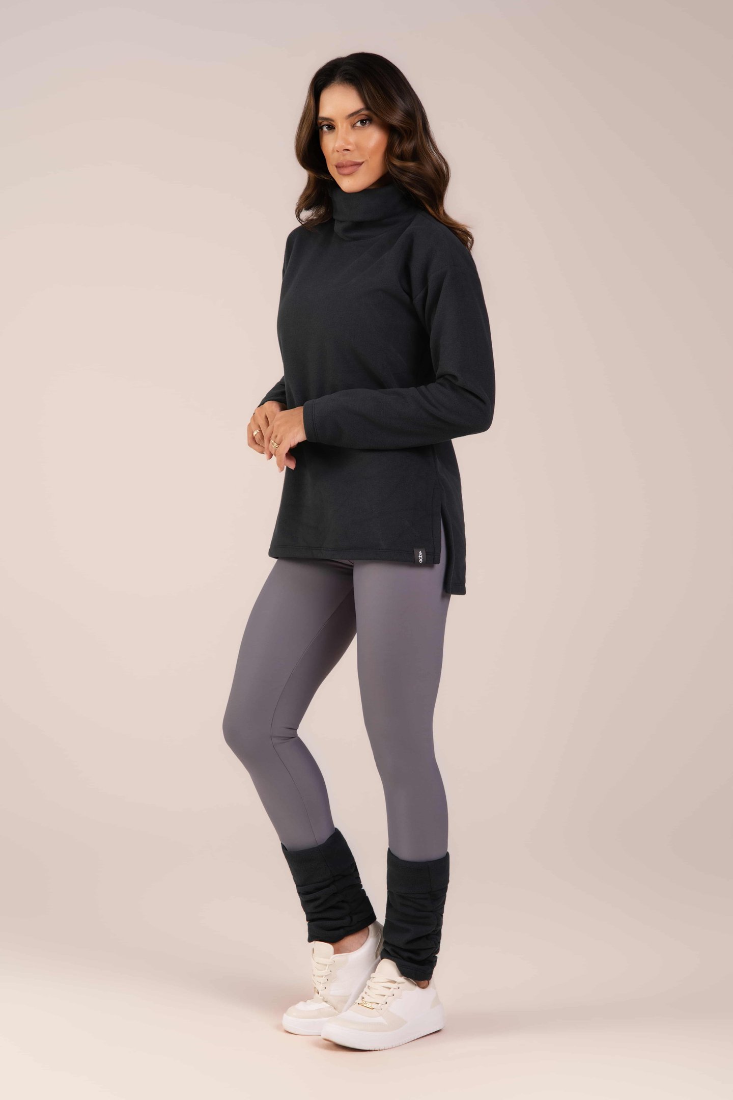 Blusa Fleece Thermo Feminina Warm Touch Preto