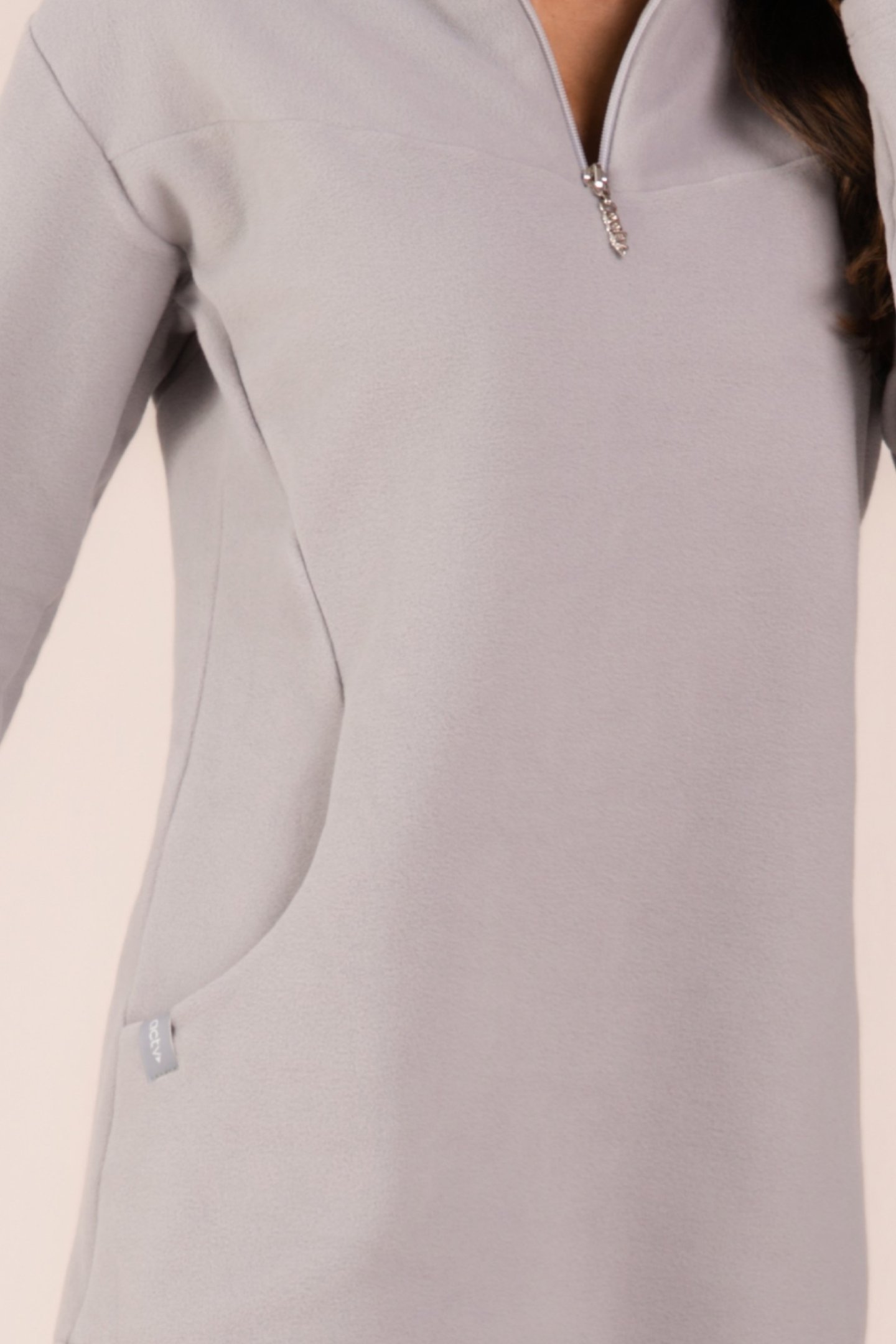 Blusa Fleece Thermo Feminina SoftMotion Cinza Urbano