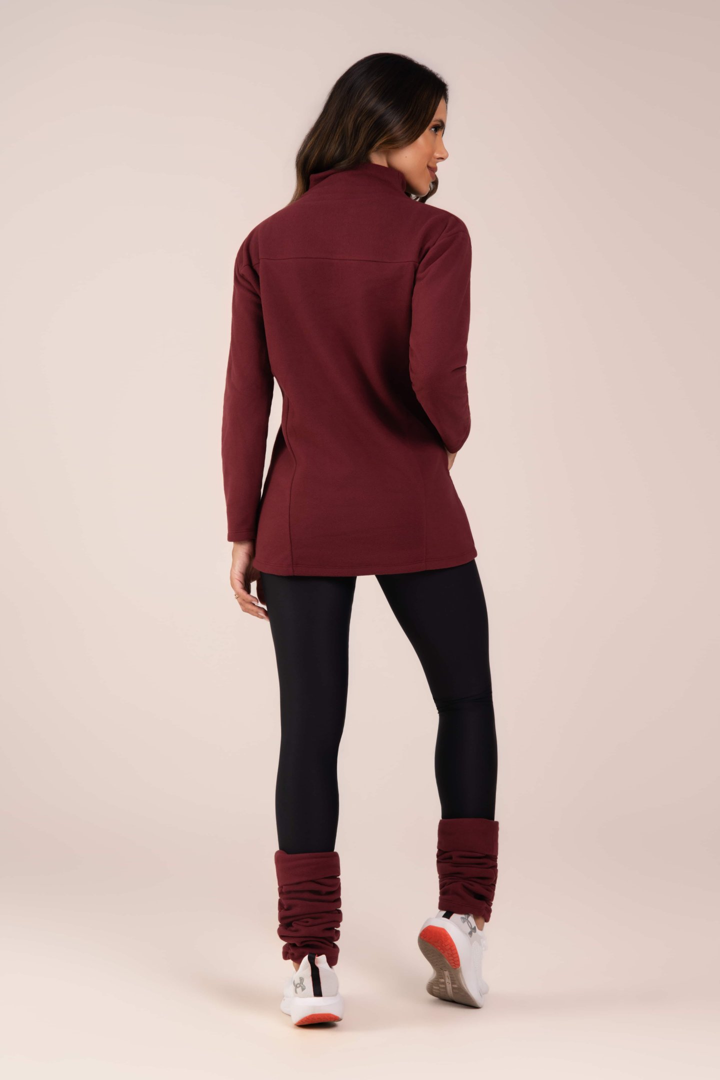 Blusa Fleece Thermo Feminina SoftMotion Vinho Imperial