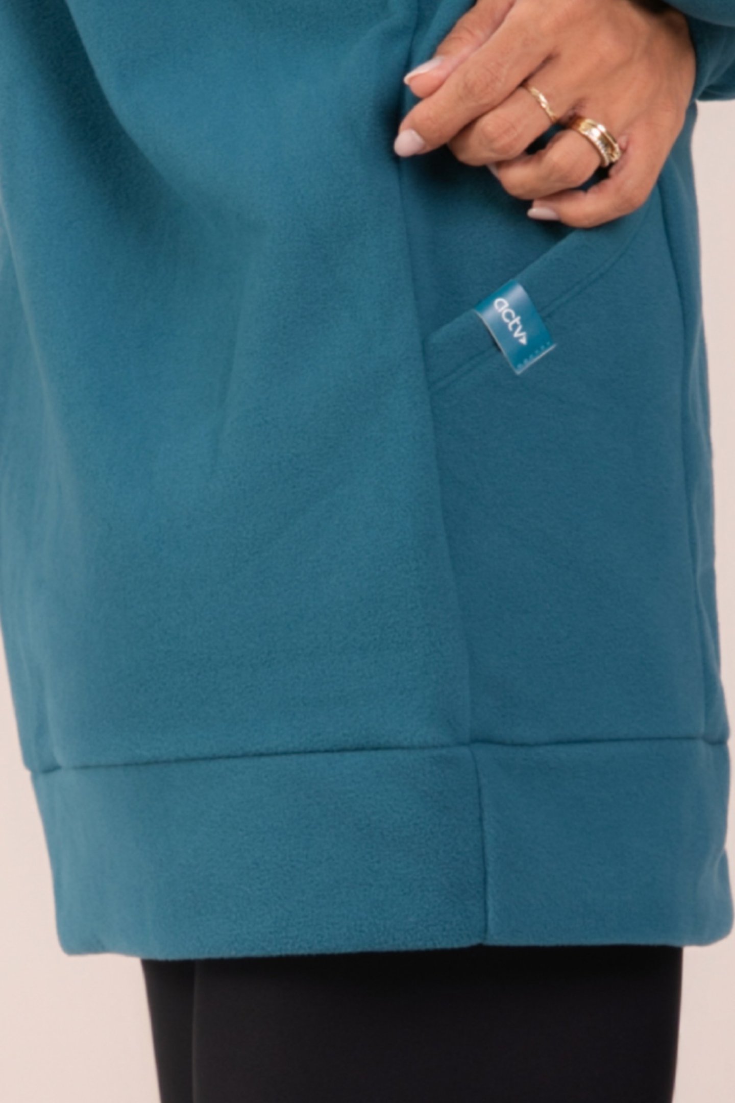 Blusão Fleece Thermo Feminina Urban Comfort Azul Esverdeado