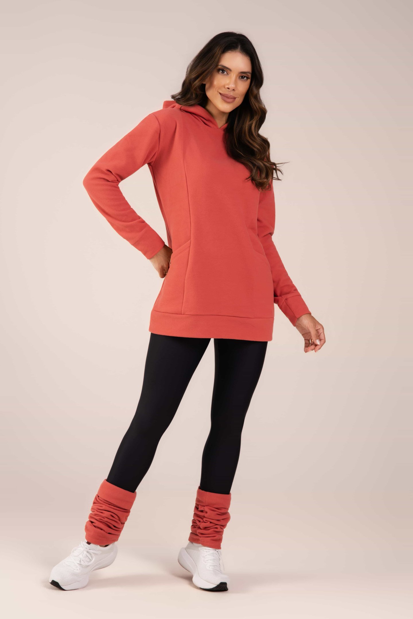 Blusão Fleece Thermo Feminina Urban Comfort Terracota