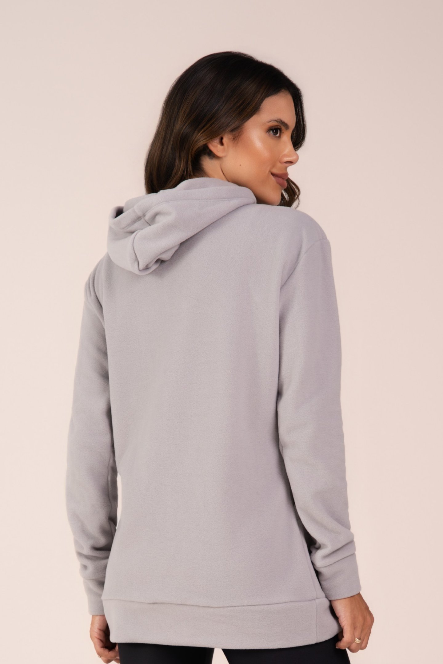 Blusão Fleece Thermo Feminina Urban Comfort Cinza Urbano