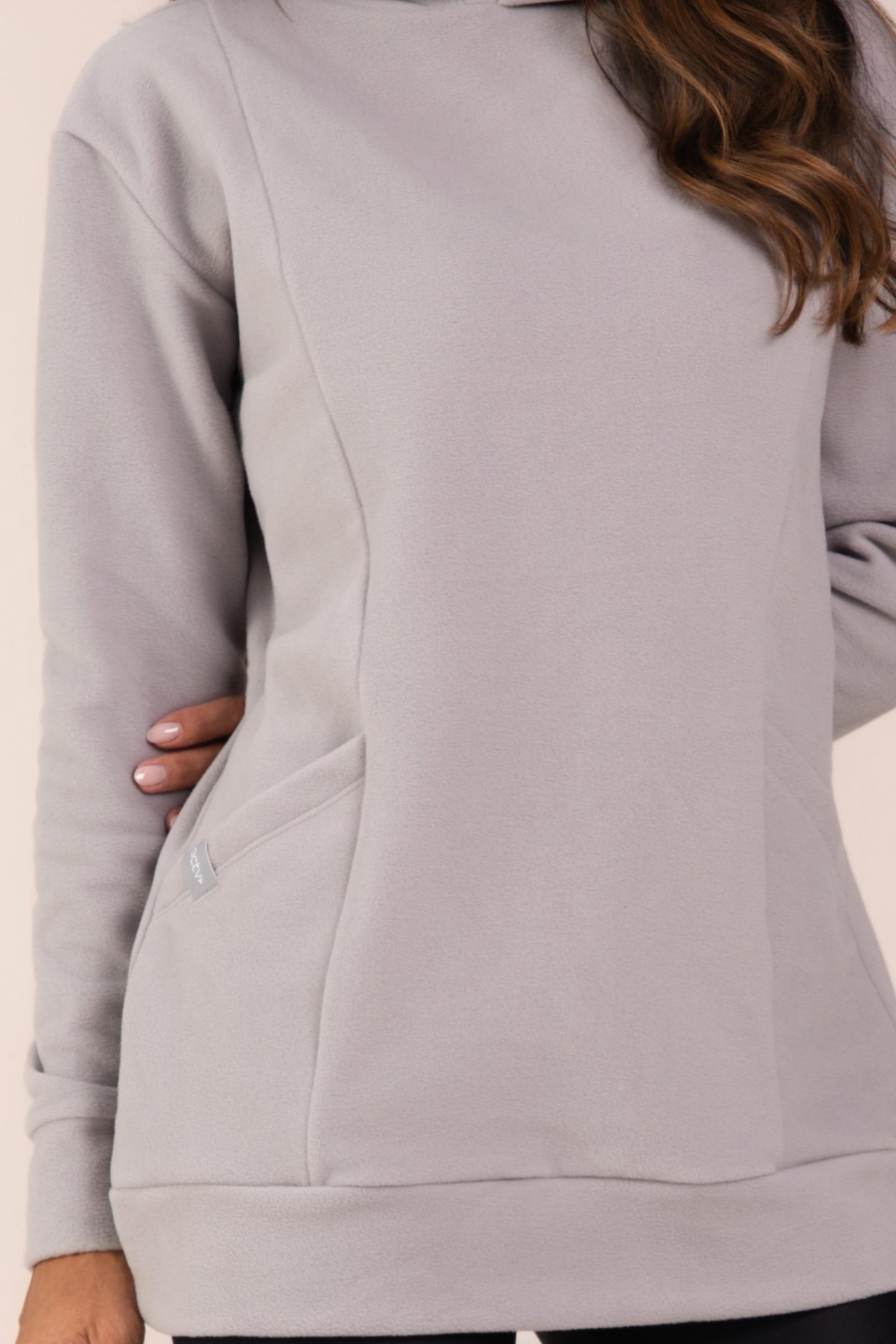 Blusão Fleece Thermo Feminina Urban Comfort Cinza Urbano