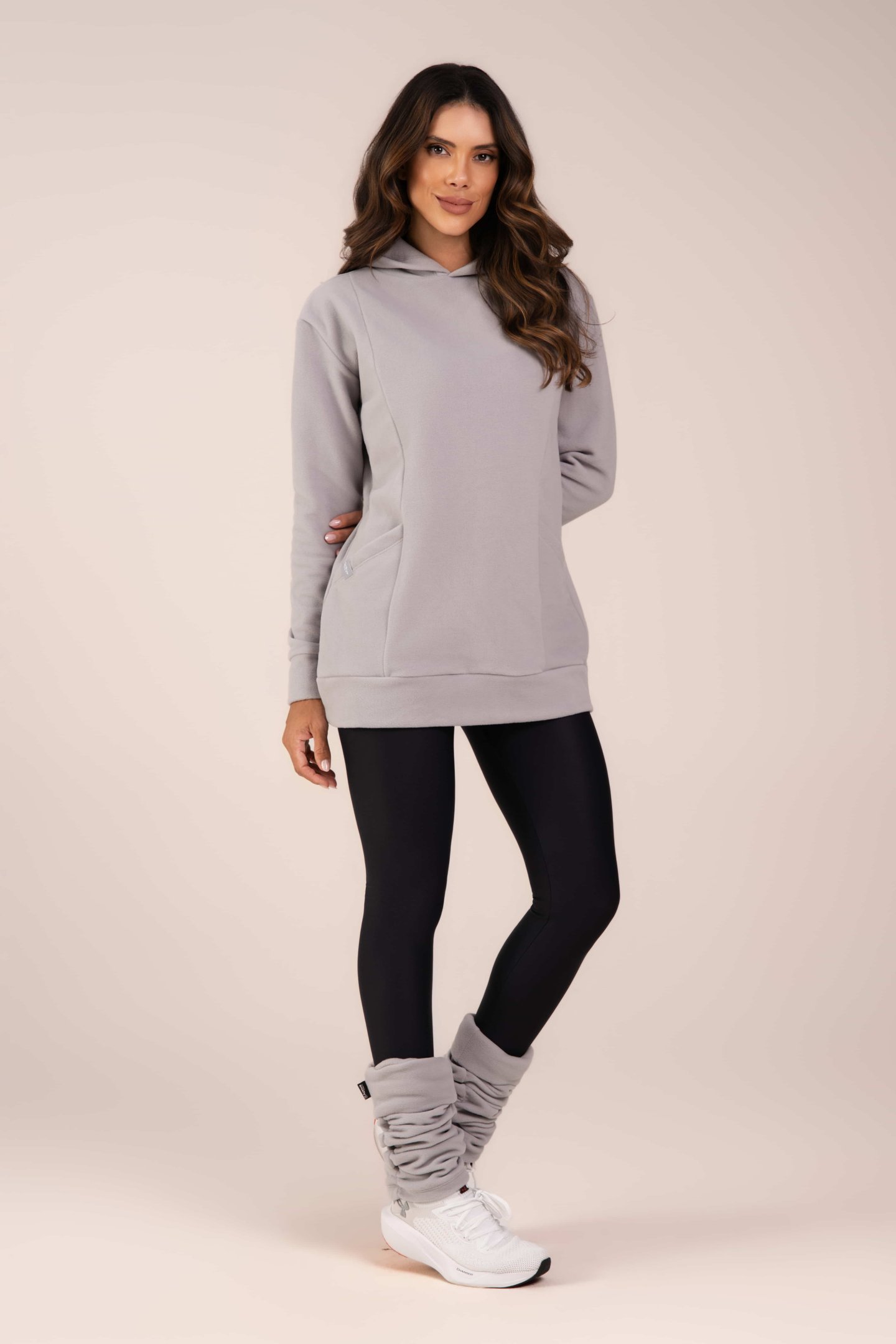 Blusão Fleece Thermo Feminina Urban Comfort Cinza Urbano
