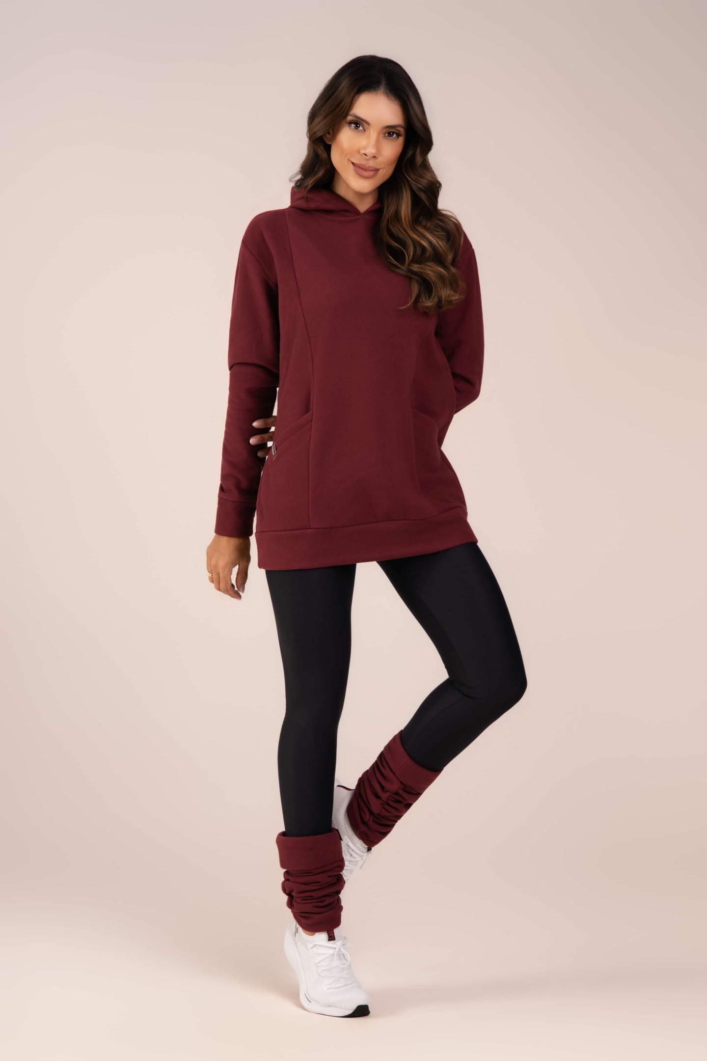 Blusão Fleece Thermo Feminina Urban Comfort Vinho Imperial
