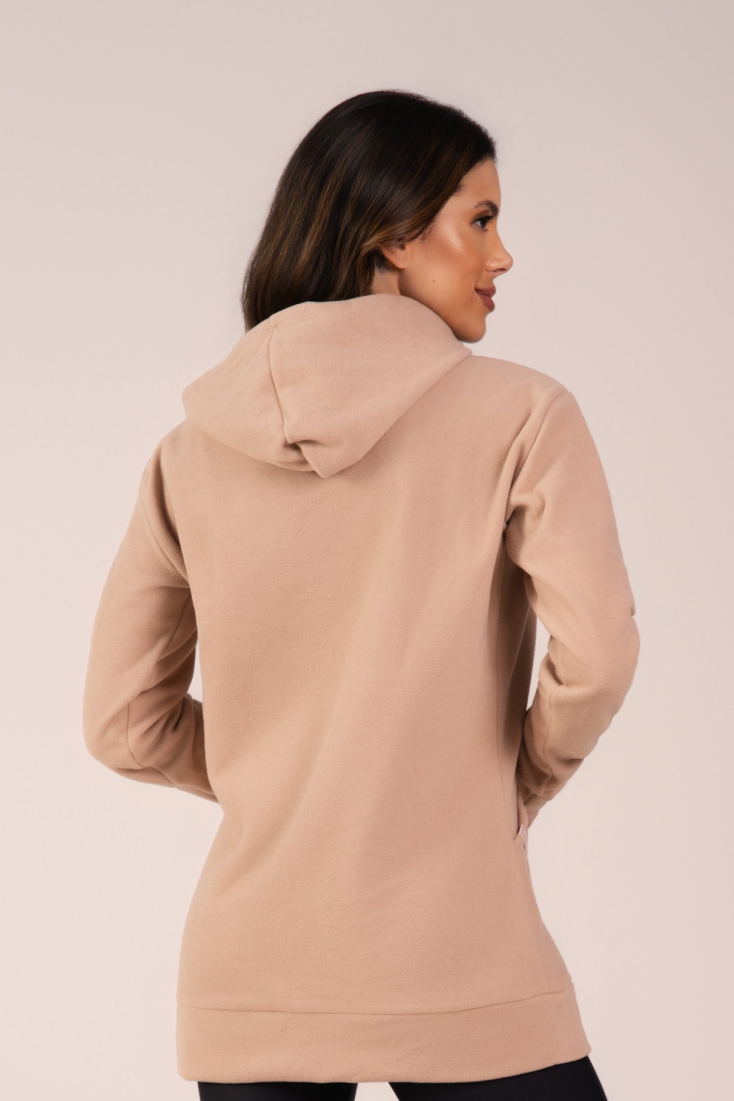 Blusão Fleece Thermo Feminina Urban Comfort Bege Suico