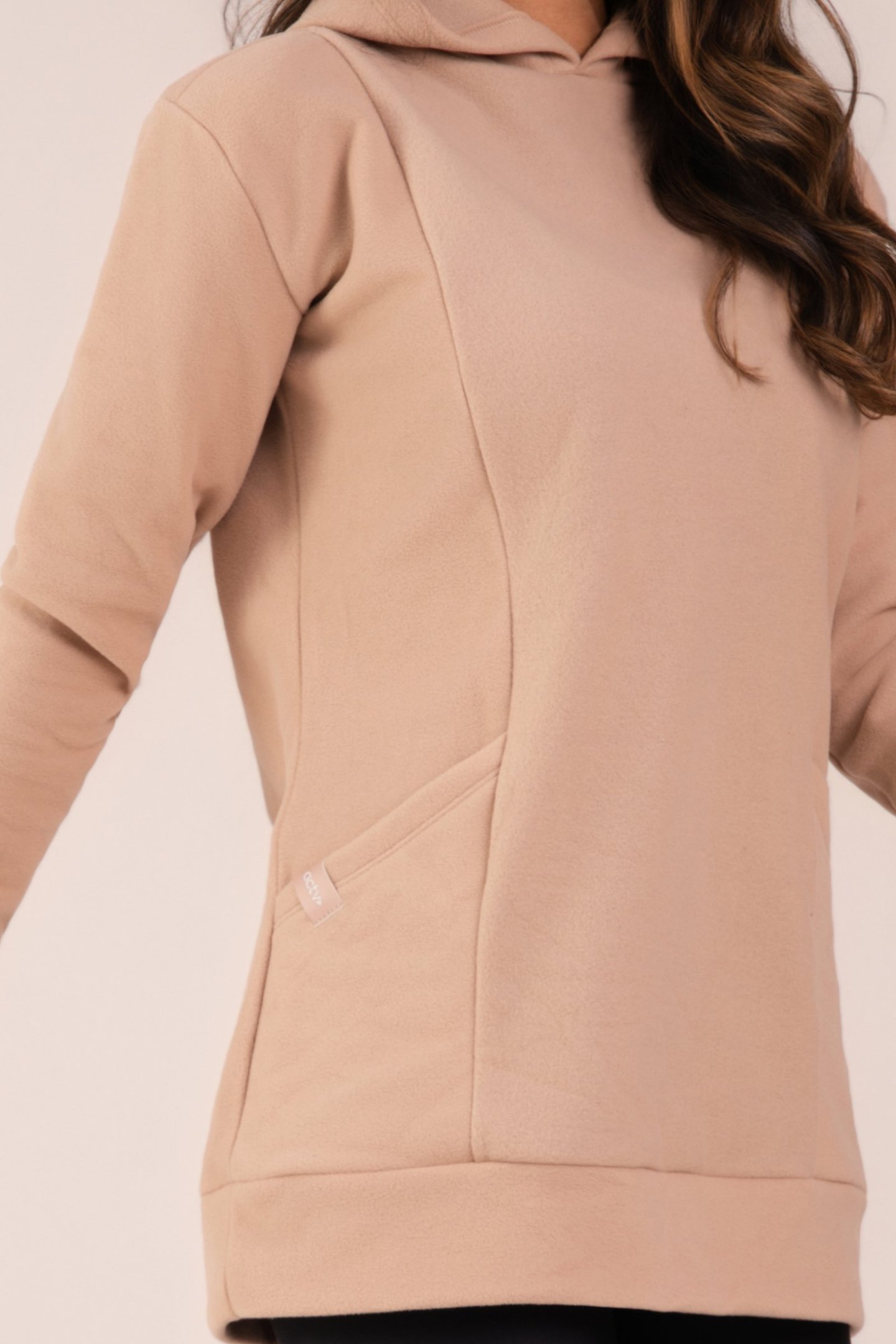 Blusão Fleece Thermo Feminina Urban Comfort Bege Suico