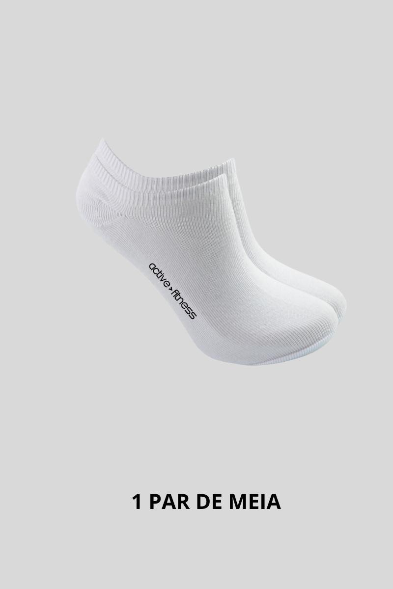 Meia Cano Baixo Poliamida 34 a 39 Branco