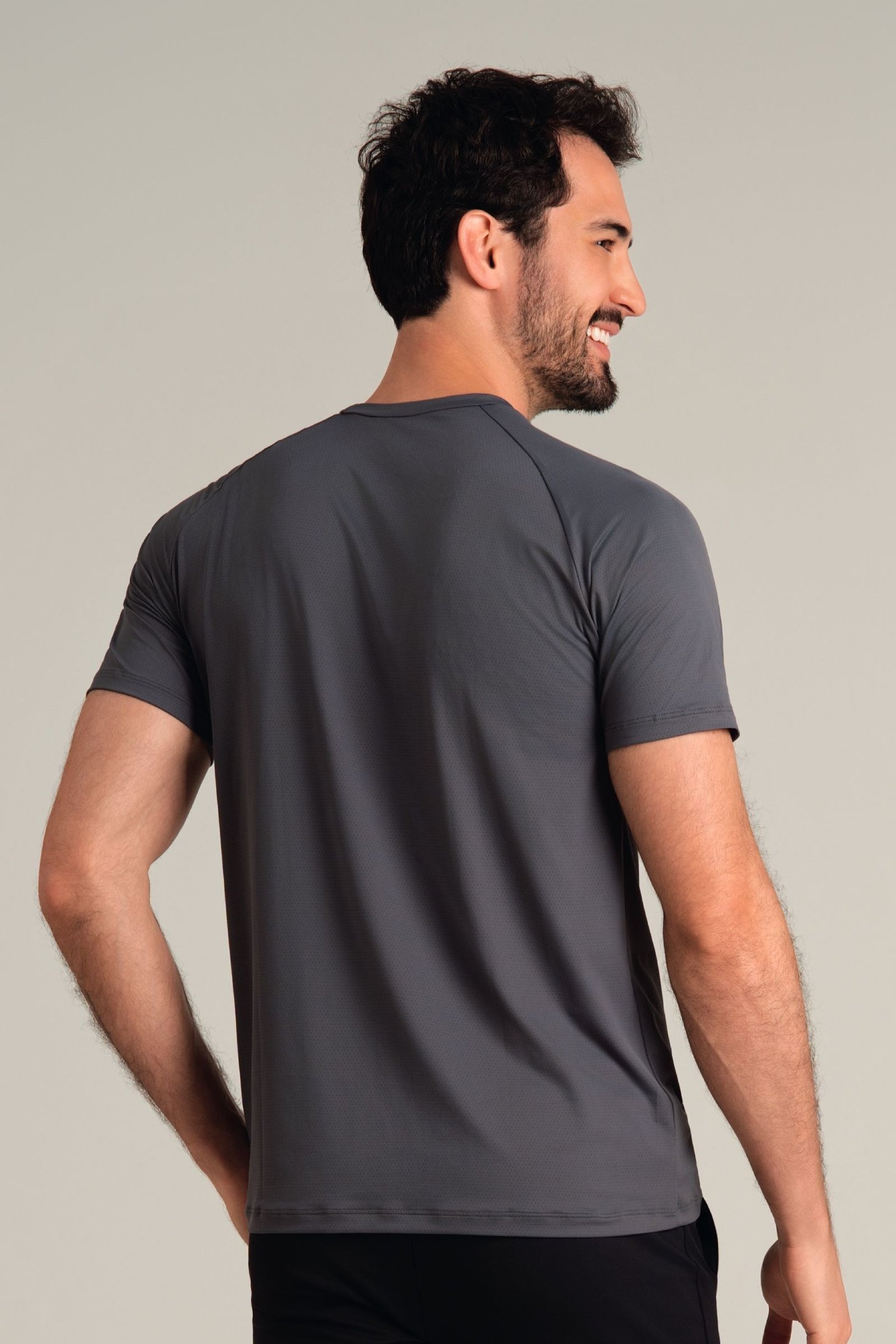 Camiseta Dry Fit Masculina Poliamida Chumbo