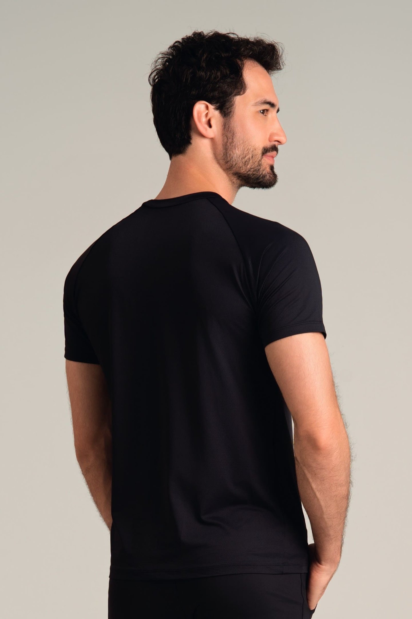 Camiseta Dry Fit Masculina Poliamida Preto