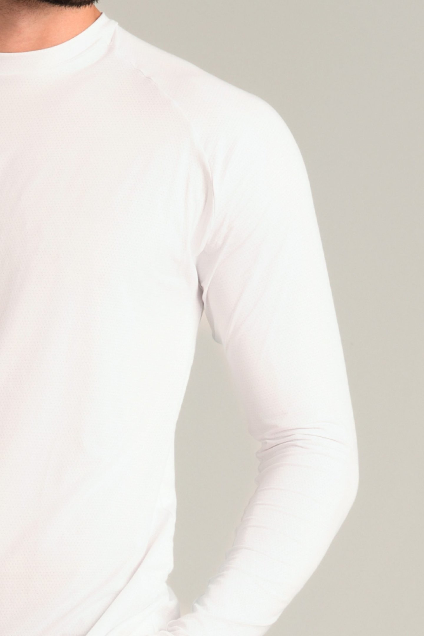 Camiseta Masculina Dry Fit Manga Longa Branco