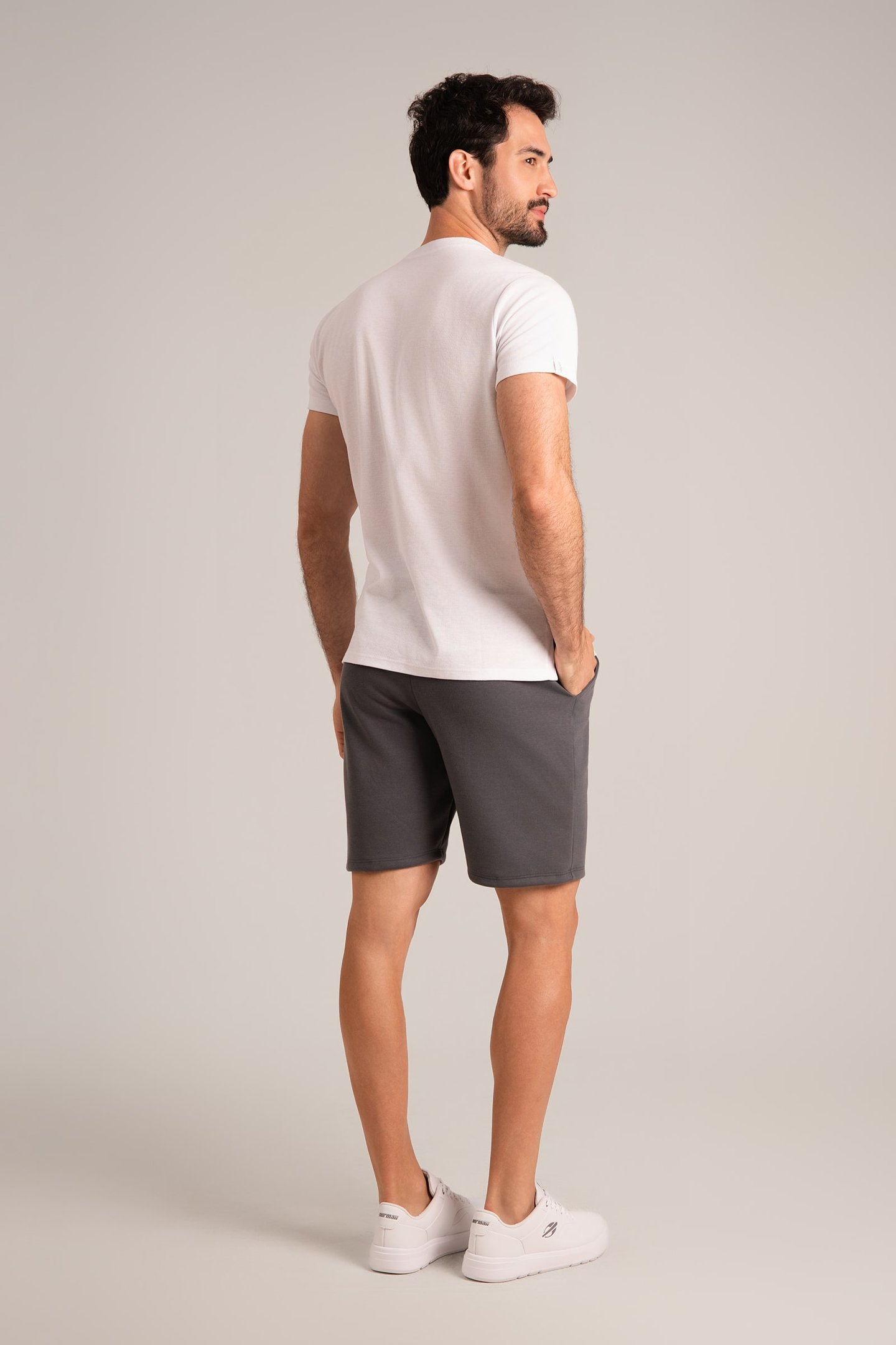 Bermuda Masculina Moletom Leve Chumbo