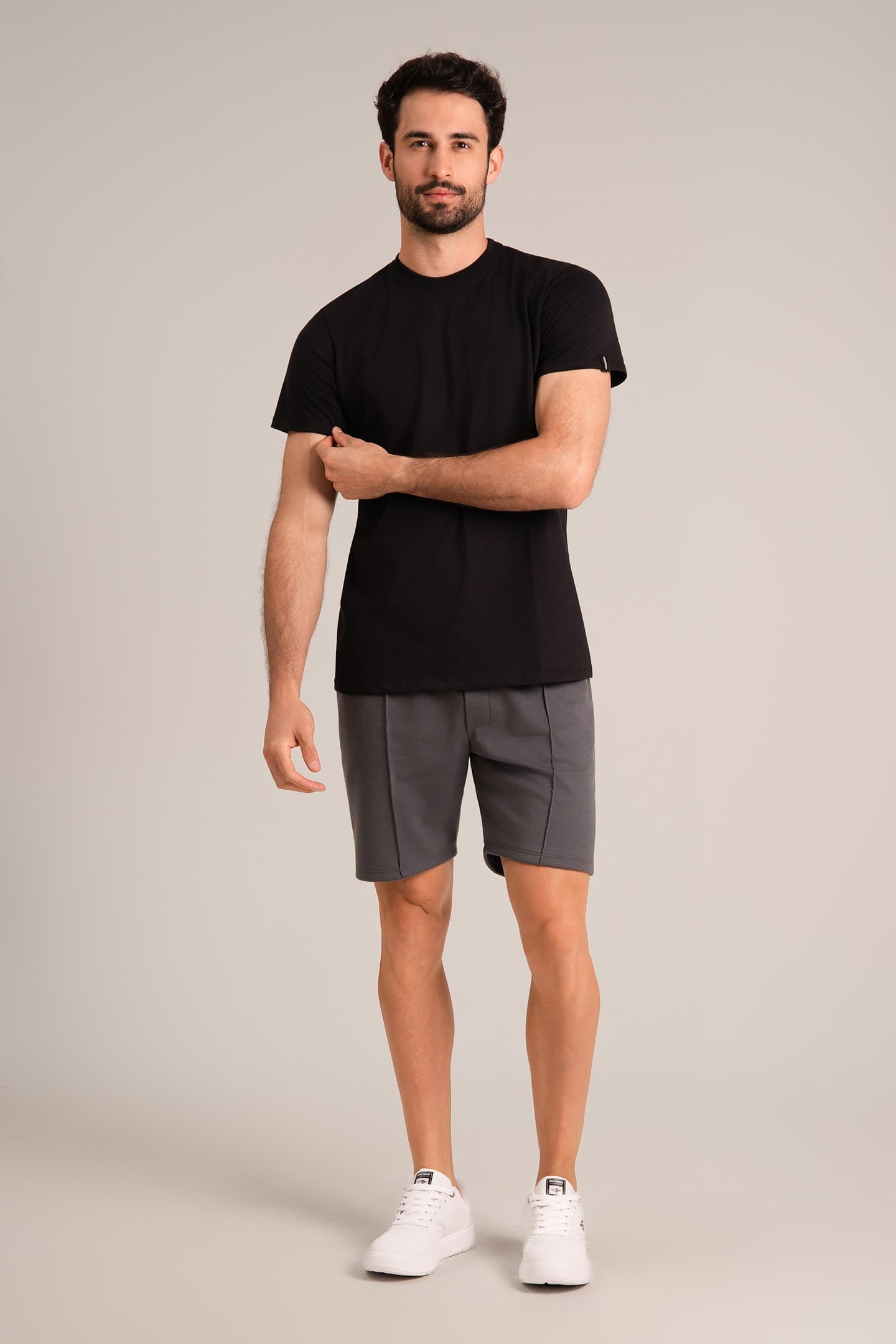 Bermuda Masculina Moletom Leve Chumbo