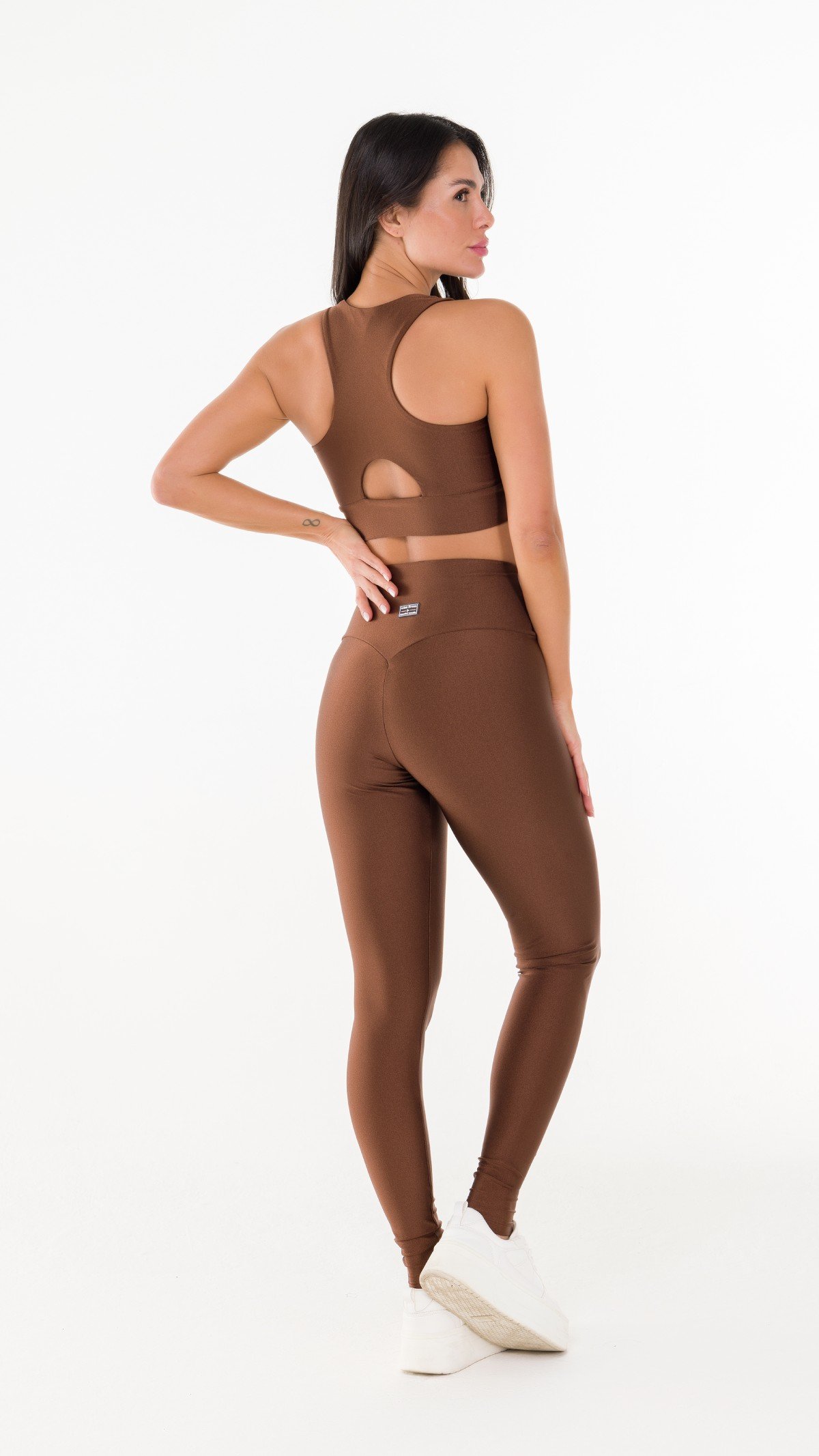 Conjunto Feminino Fitness Gloss Up Coffee