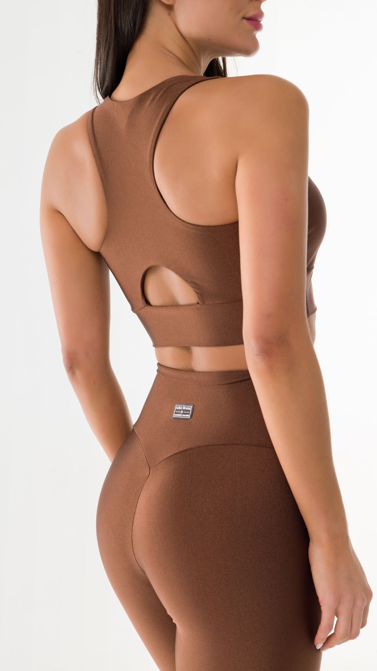 Conjunto Feminino Fitness Gloss Up Coffee