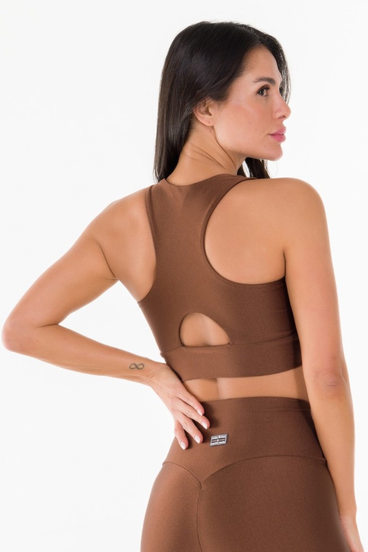 Conjunto Feminino Fitness Gloss Up Coffee