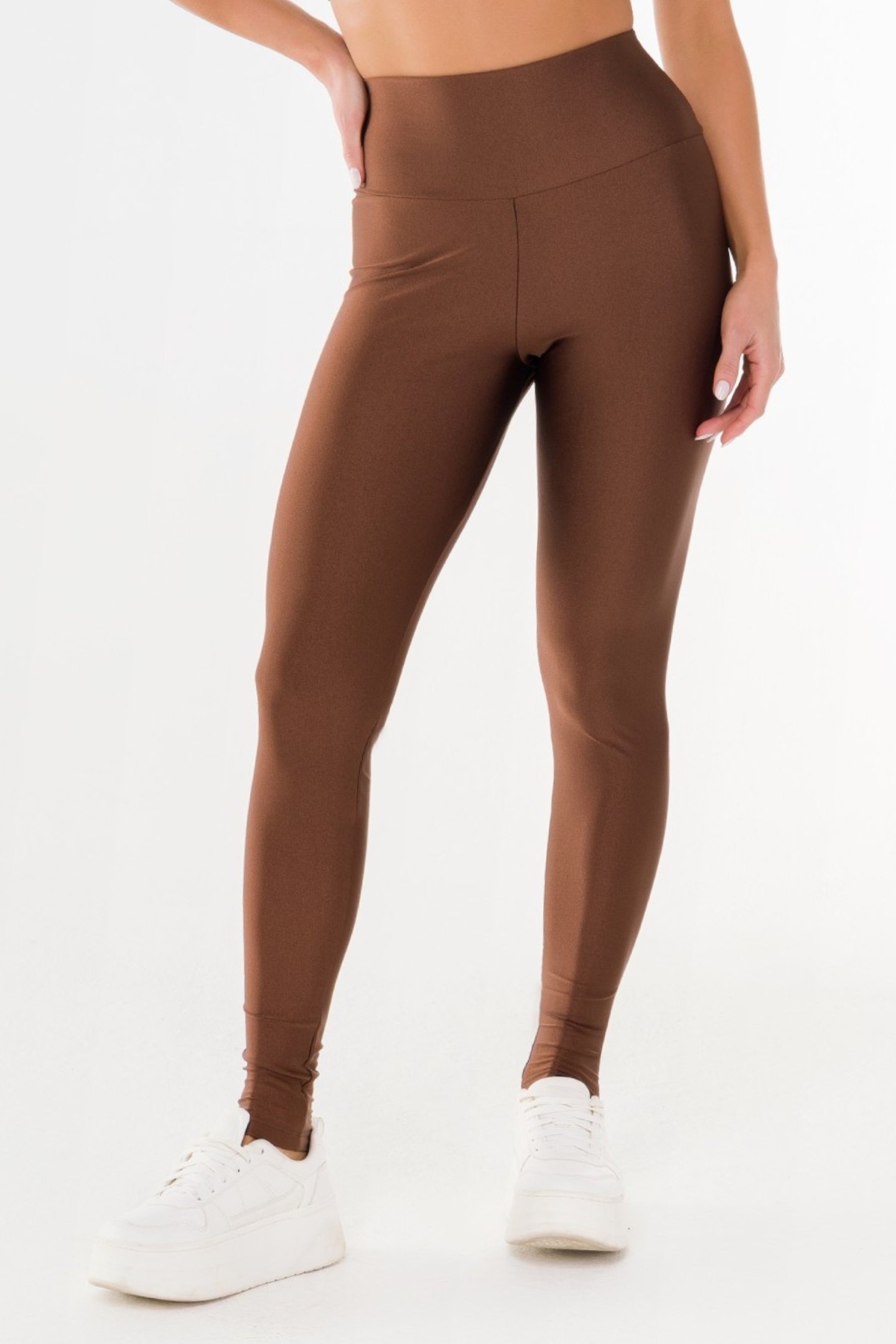 Conjunto Feminino Fitness Gloss Up Coffee