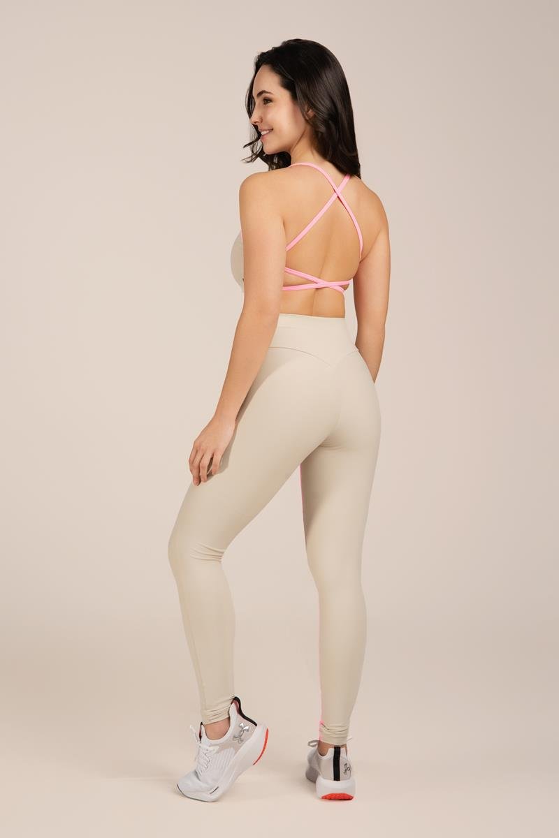 Conjunto Feminino Fitness Compress Luna/confete
