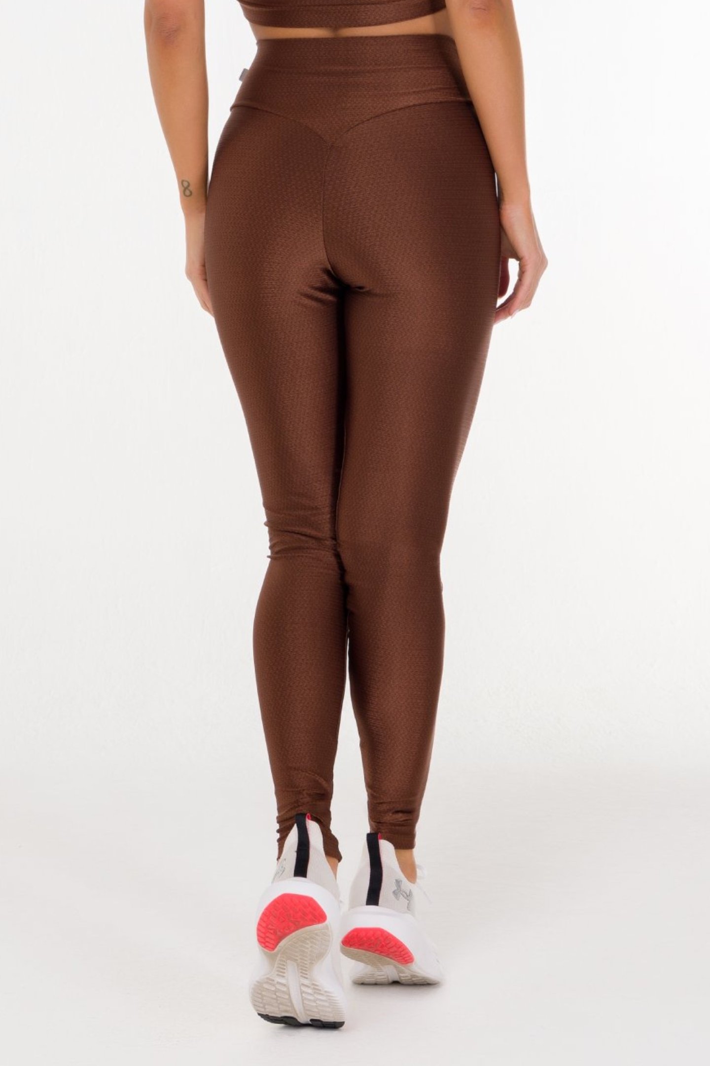 Conjunto Feminino Fitness Glossy Coffee